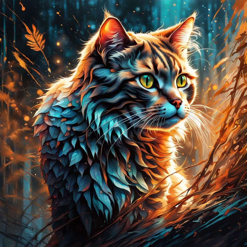 Young cat  by @Hogweed