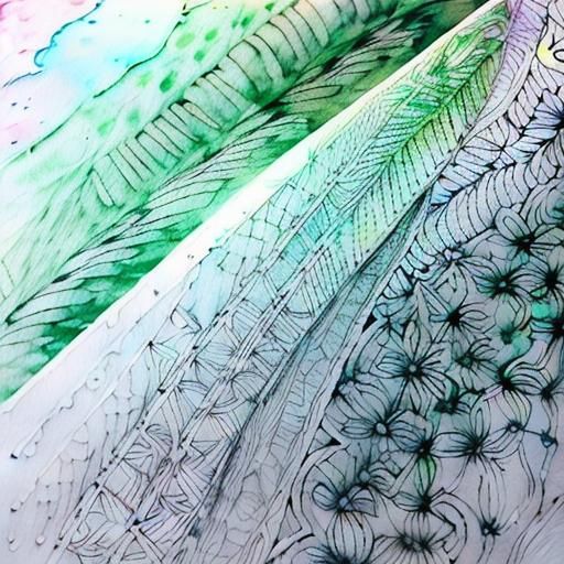 (Botanical fine lined coloring pages ink drawings with cross...