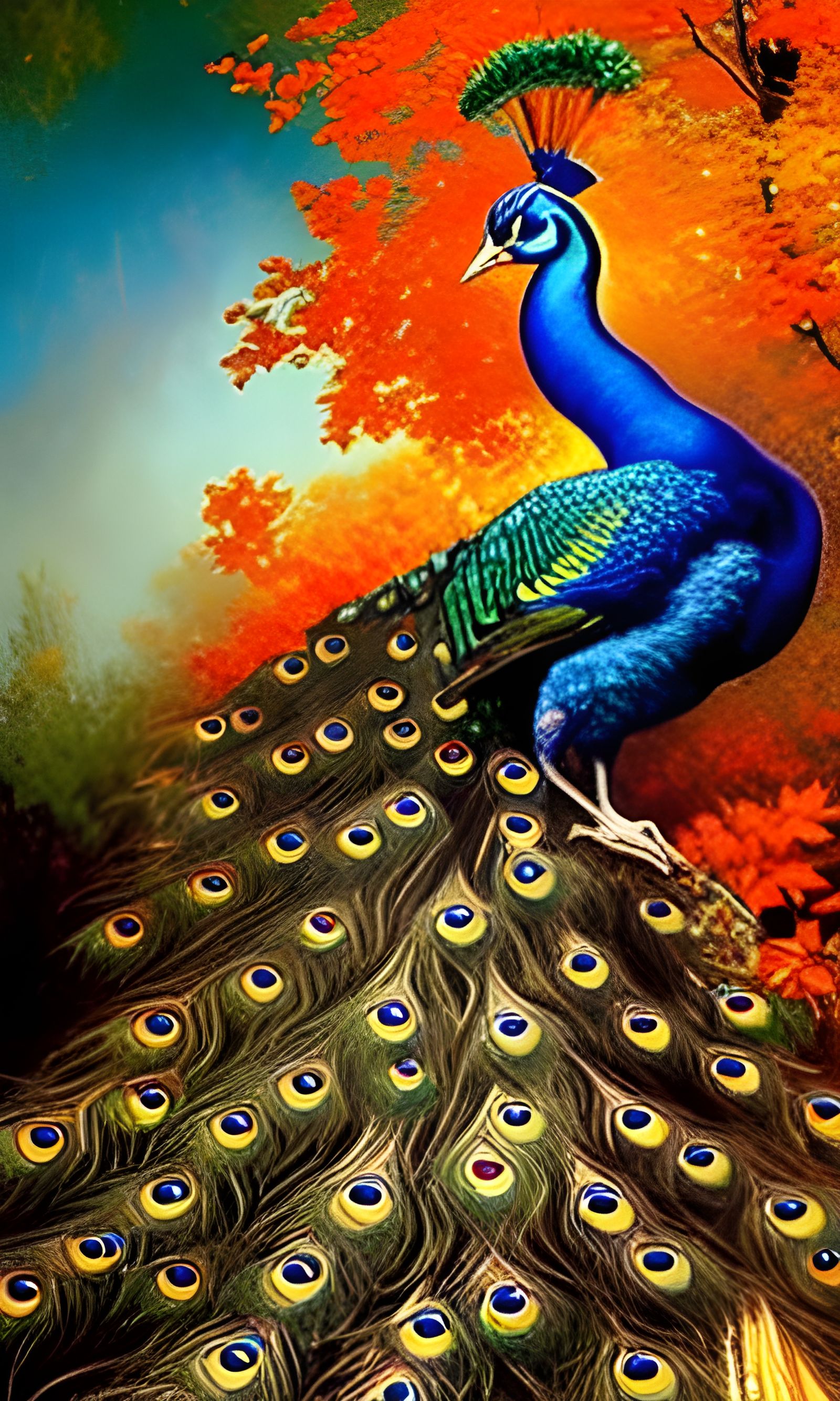 A beautiful peacock - AI Generated Artwork - NightCafe Creator