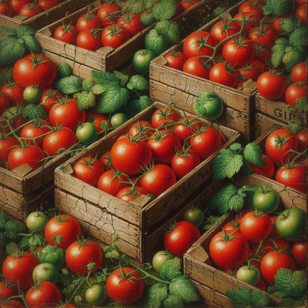 Boxes upon Boxes of Tomatoes