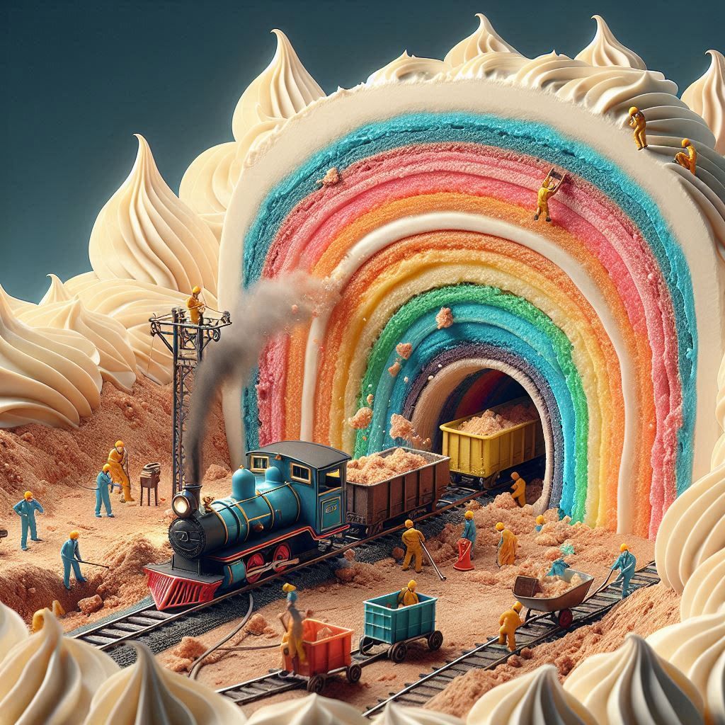 Mining the rainbow cake