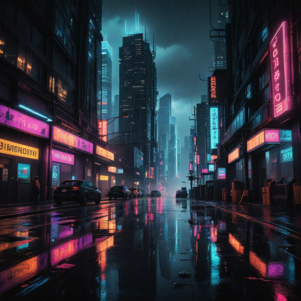 Futuristic Cityscape Unveils Dark and Gritty Atmosphere