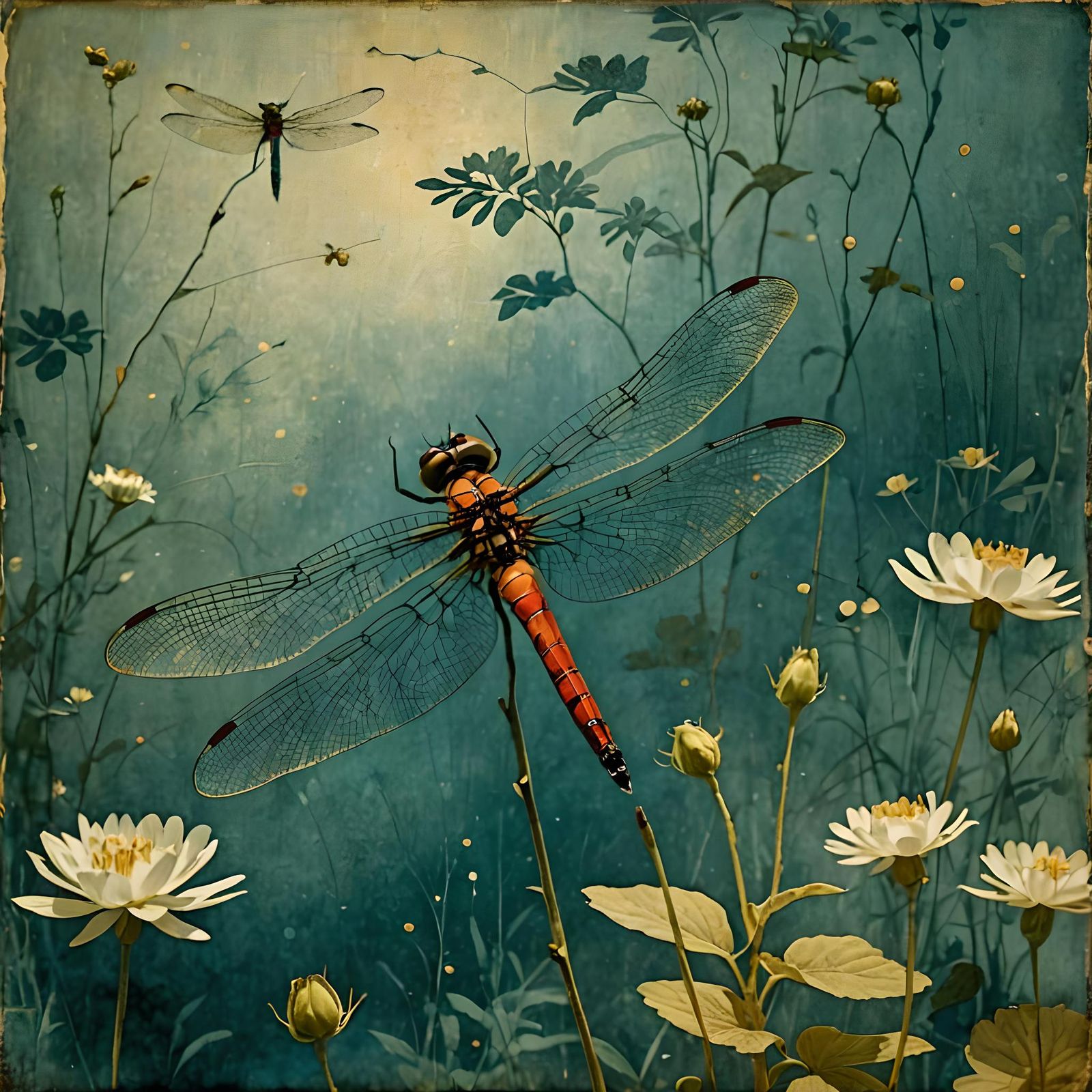 Red Dragonfly   by @Frizzle - Master of Paper
