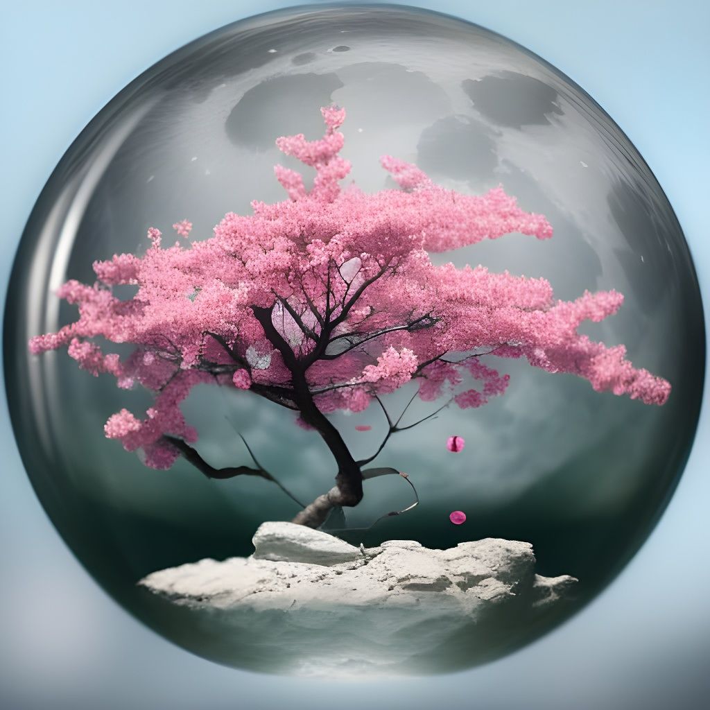 Sakura in the Moon  by @Mnemomeon