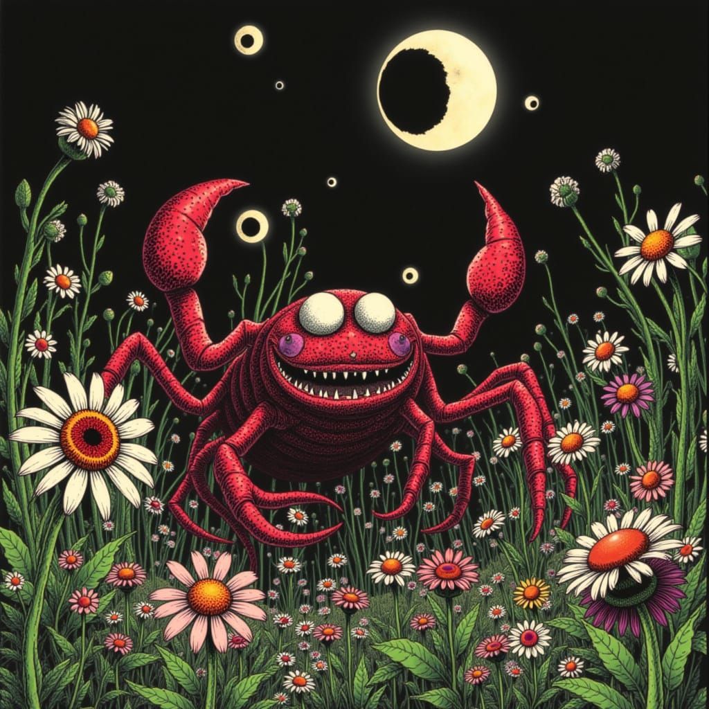 <lora:EYEBALL GARDENS:1.0> Scorpion