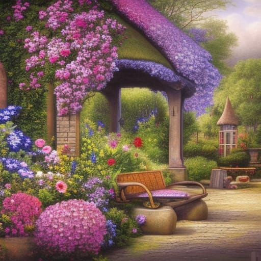 Garden - AI Generated Artwork - NightCafe Creator