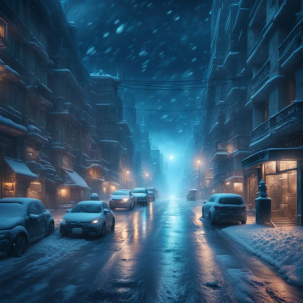 Snowy Days - AI Generated Artwork - NightCafe Creator