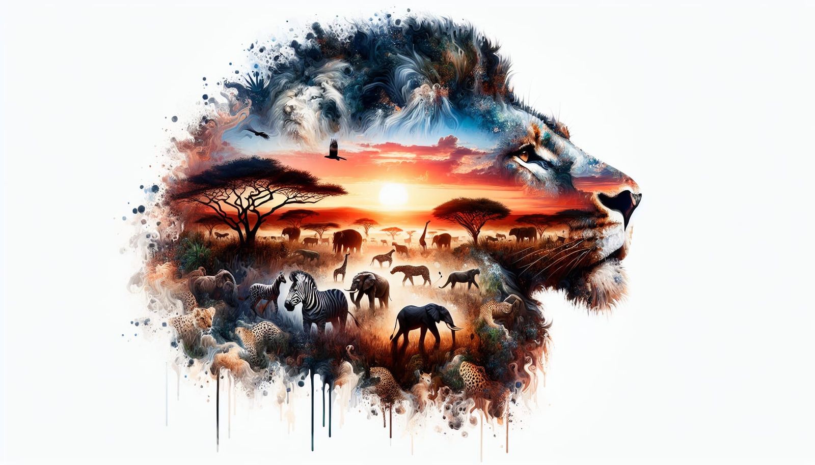 Africa at Sunset  - a Lions View  by @SplatArt