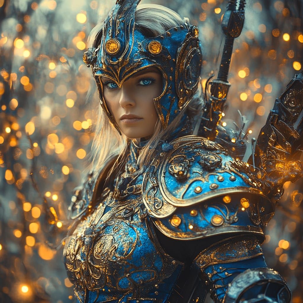 Blue Steampunk Knight