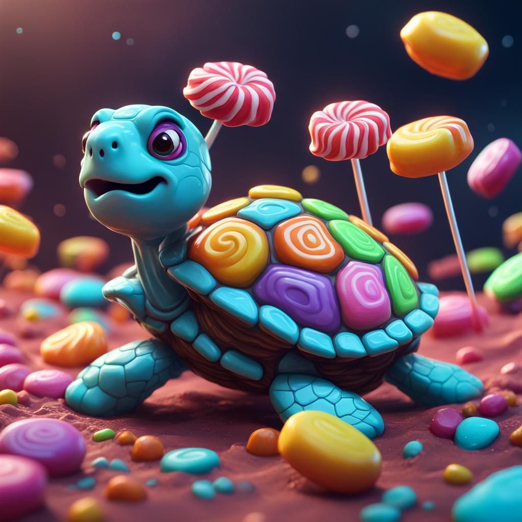 Cute candy turtle