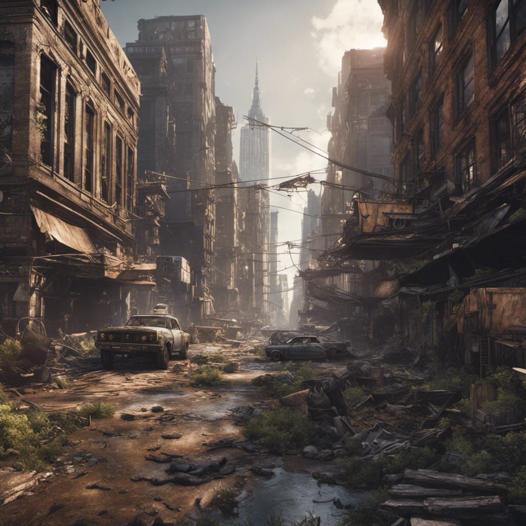 post apocalyptic New York City  by @World Over Heaven