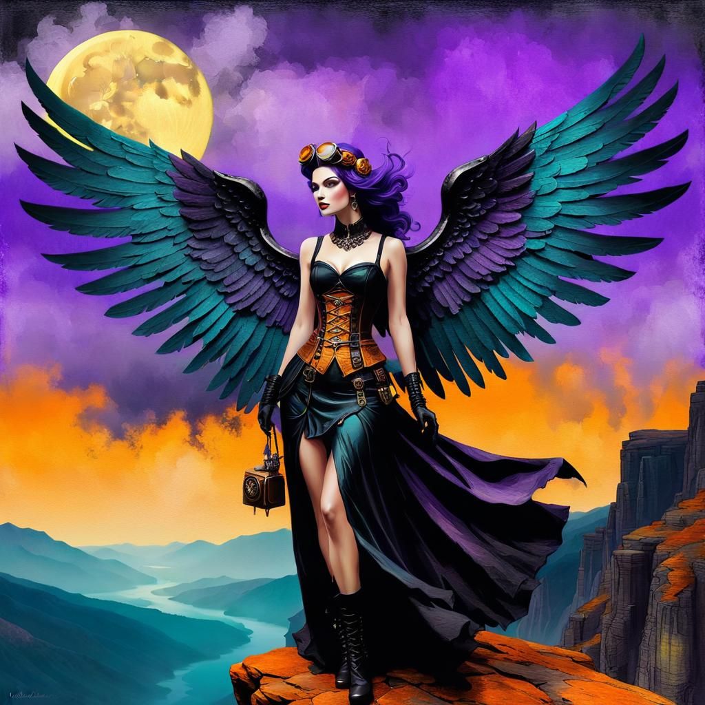 ALY FELL ART, Gothpunk Angel