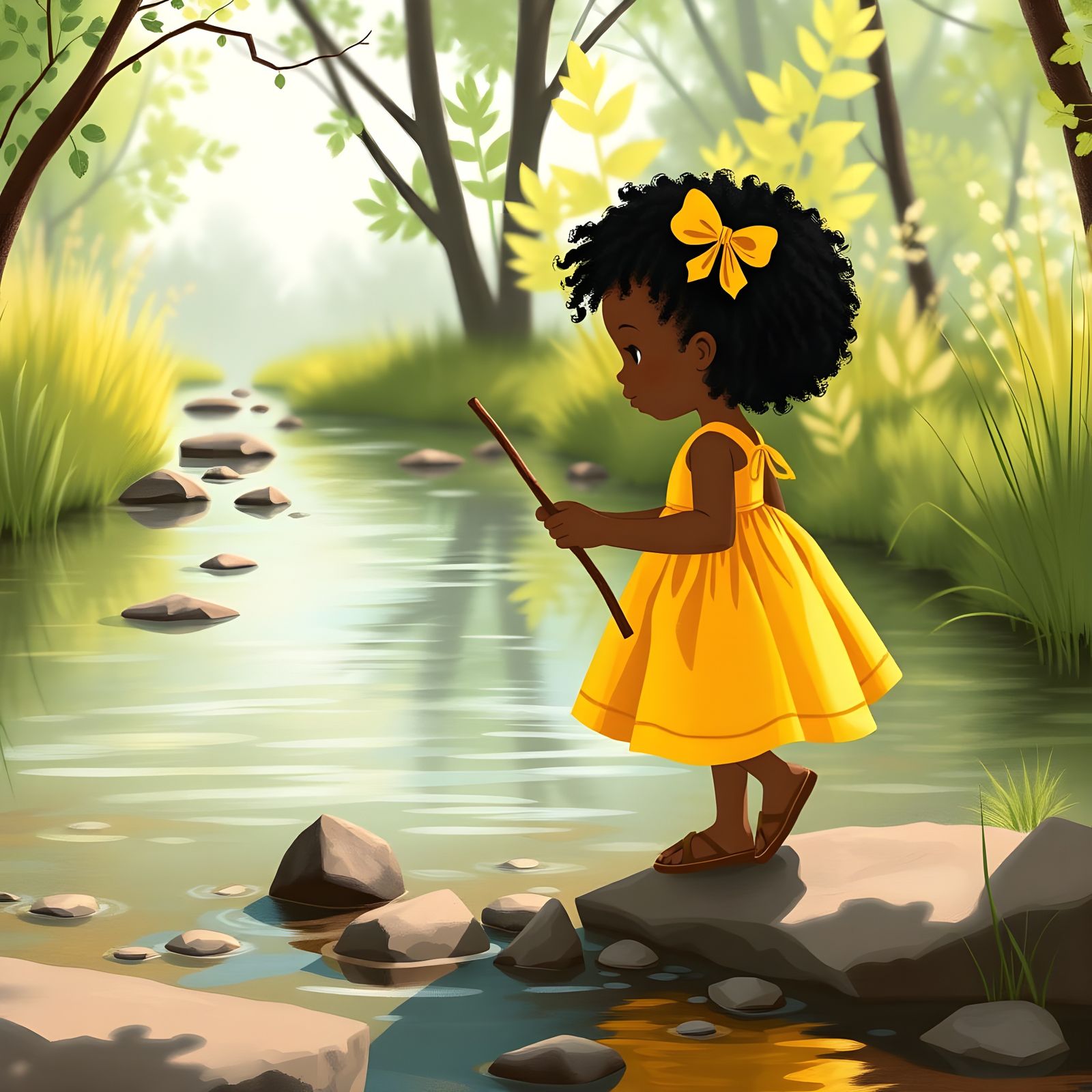 The Girl and the Water  by @Sanria