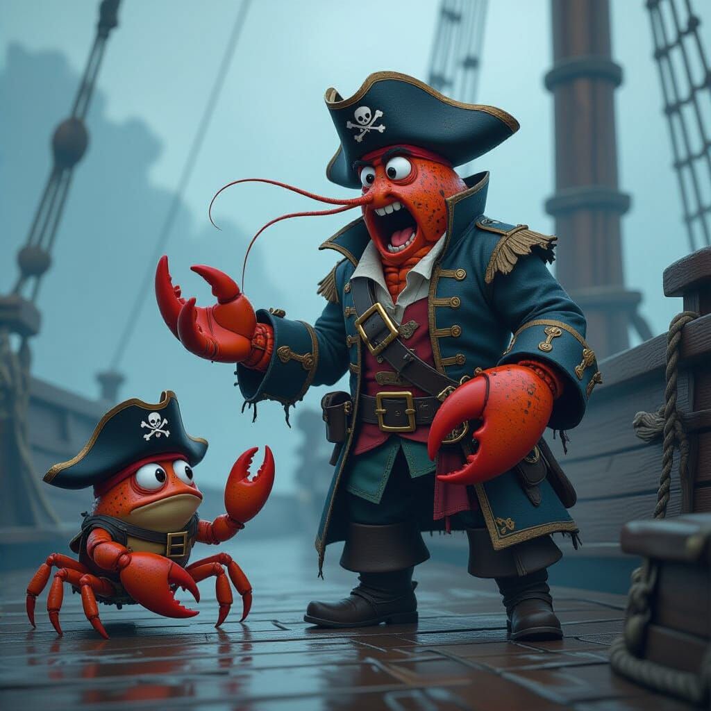 Don't be crabby, I am shrimply the best pirate of the seven seas  by @Yiu