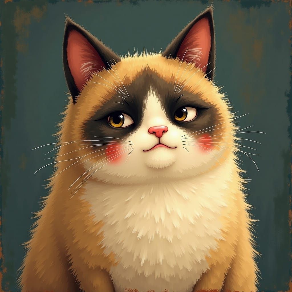 grumpy cat <lora:CuteRoundAnimals:1.0>