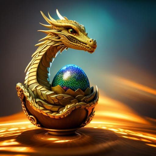 Dragon Bejeweled egg cup   by @Xal