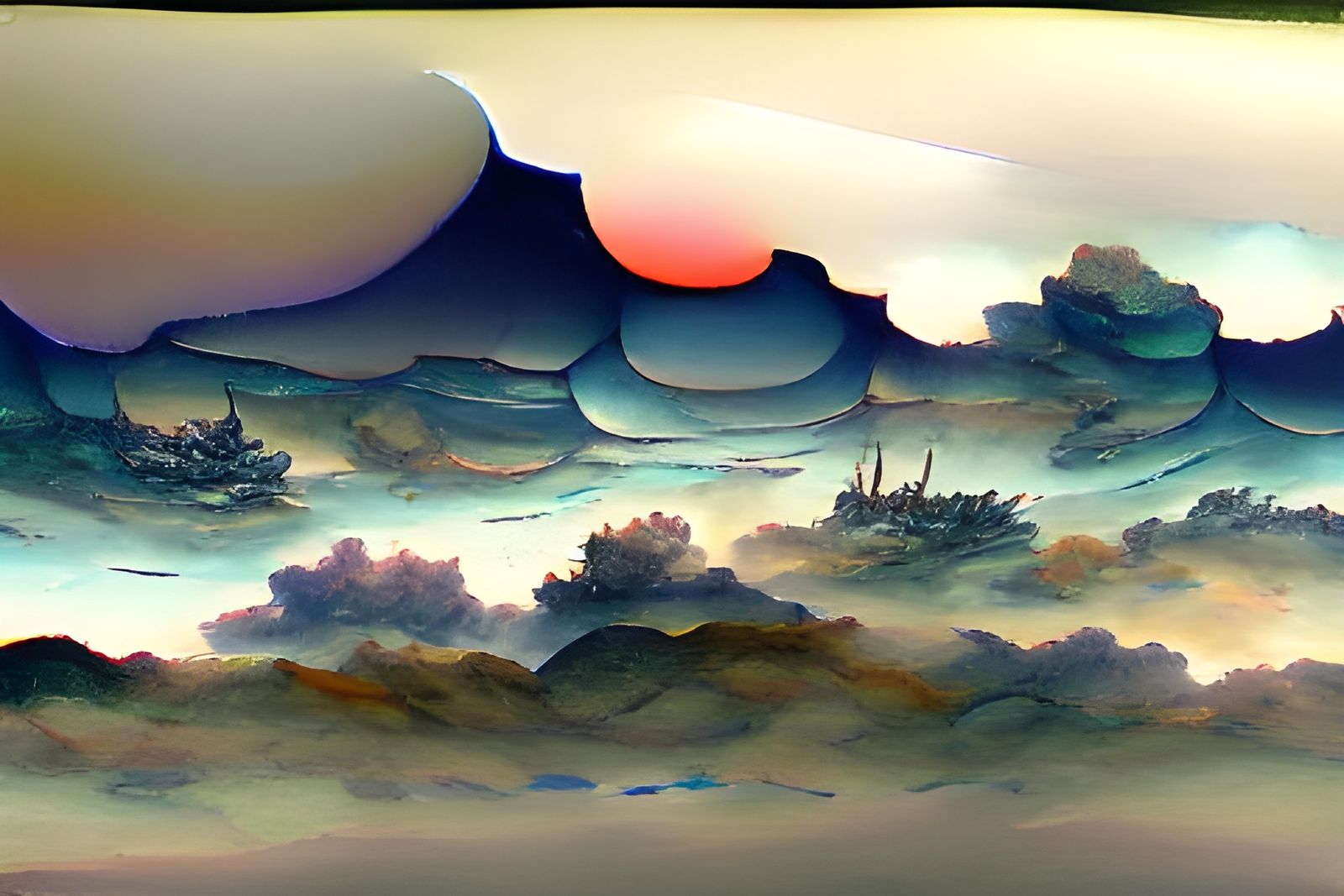 Sunrise on Alien planet