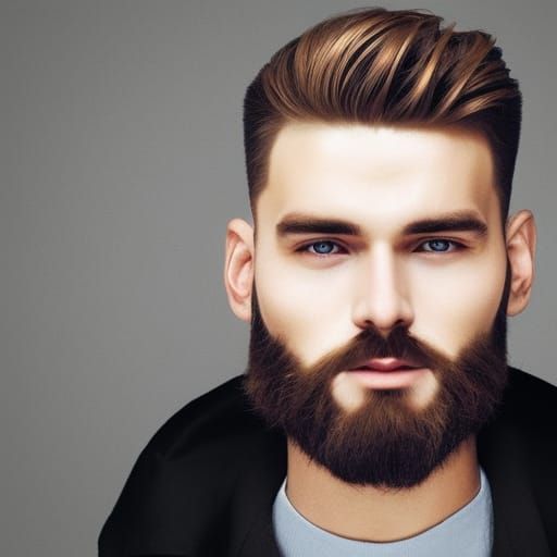 A blonde, bearded man