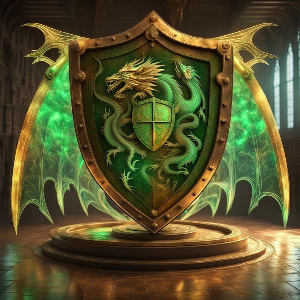 Dragon shield  by @ScorpionAI