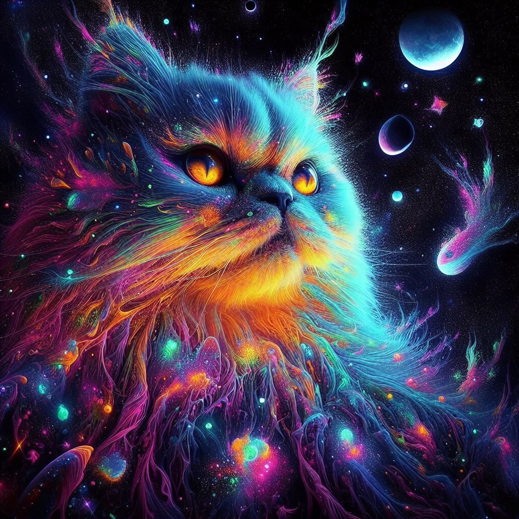 Fluorescent Persian Cat