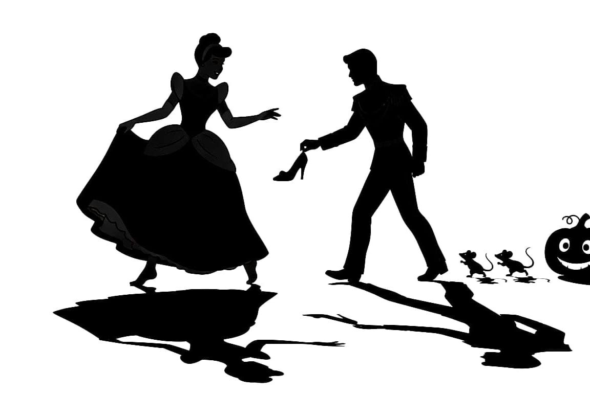 Cinderella and Prince Charming in Shadows and Silhouettes  by @Gary Murakami