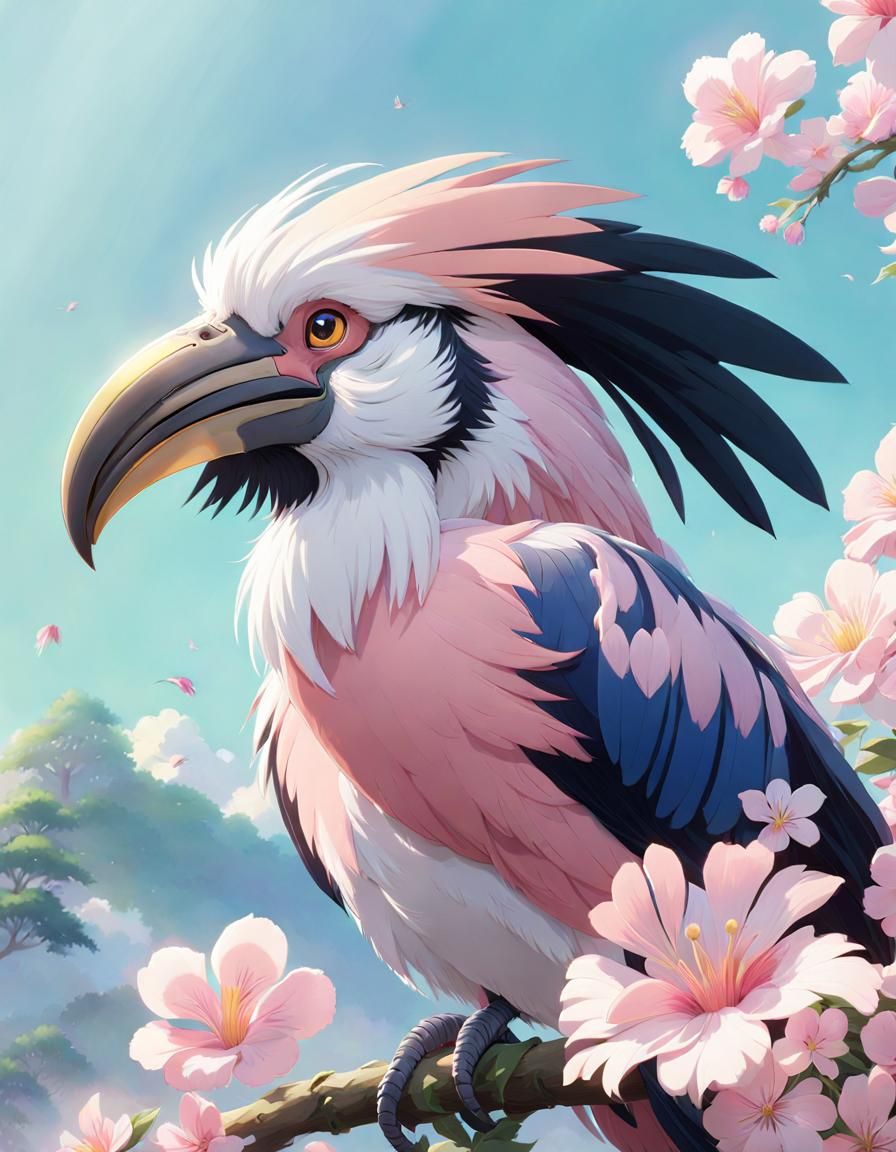 Pink Hornbill  by @proofman