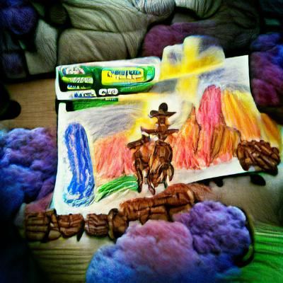 Heavenly Landscape From My Cowboy Wild Imagination Crayola A...
