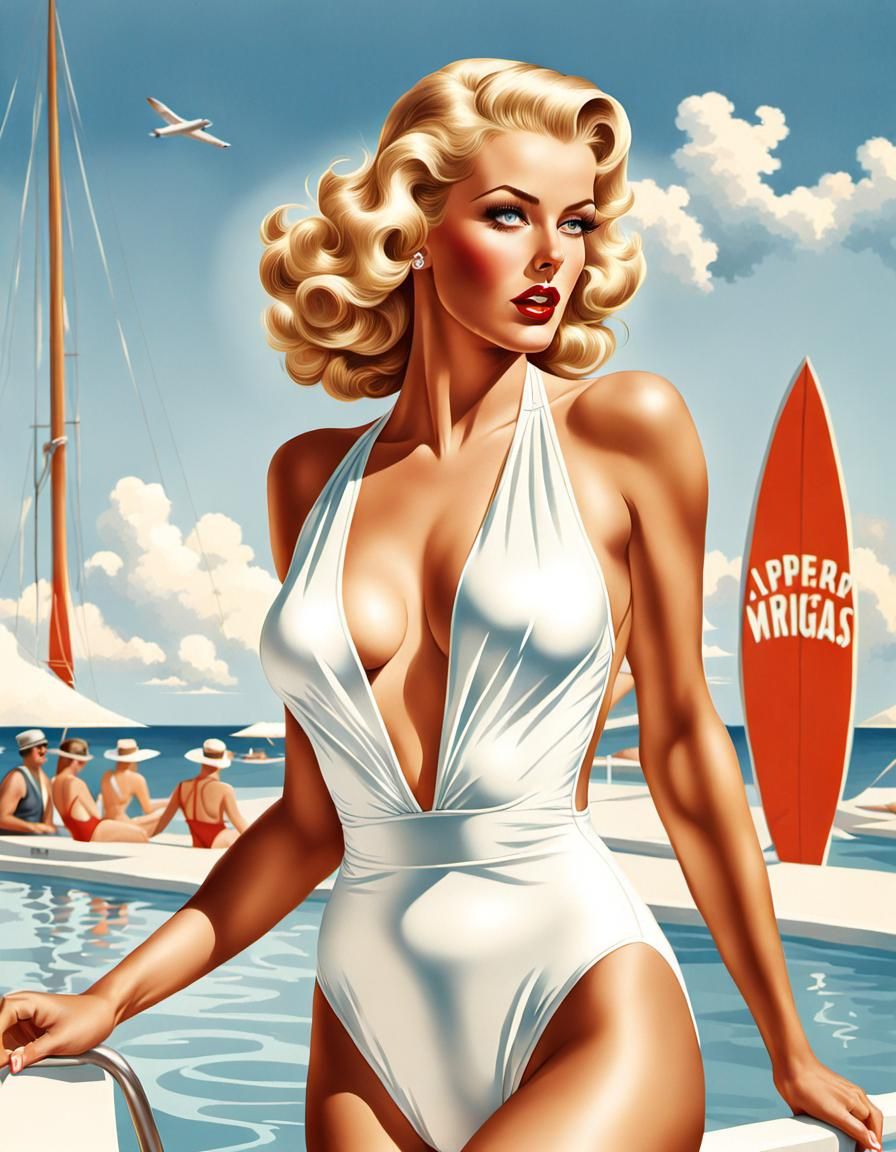 A hyperrealistic full length illustration in the style of Al...