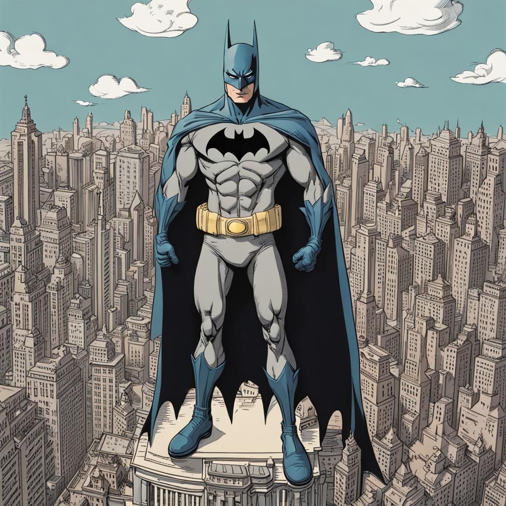 Batman ruling the world (holding the world in his hands)