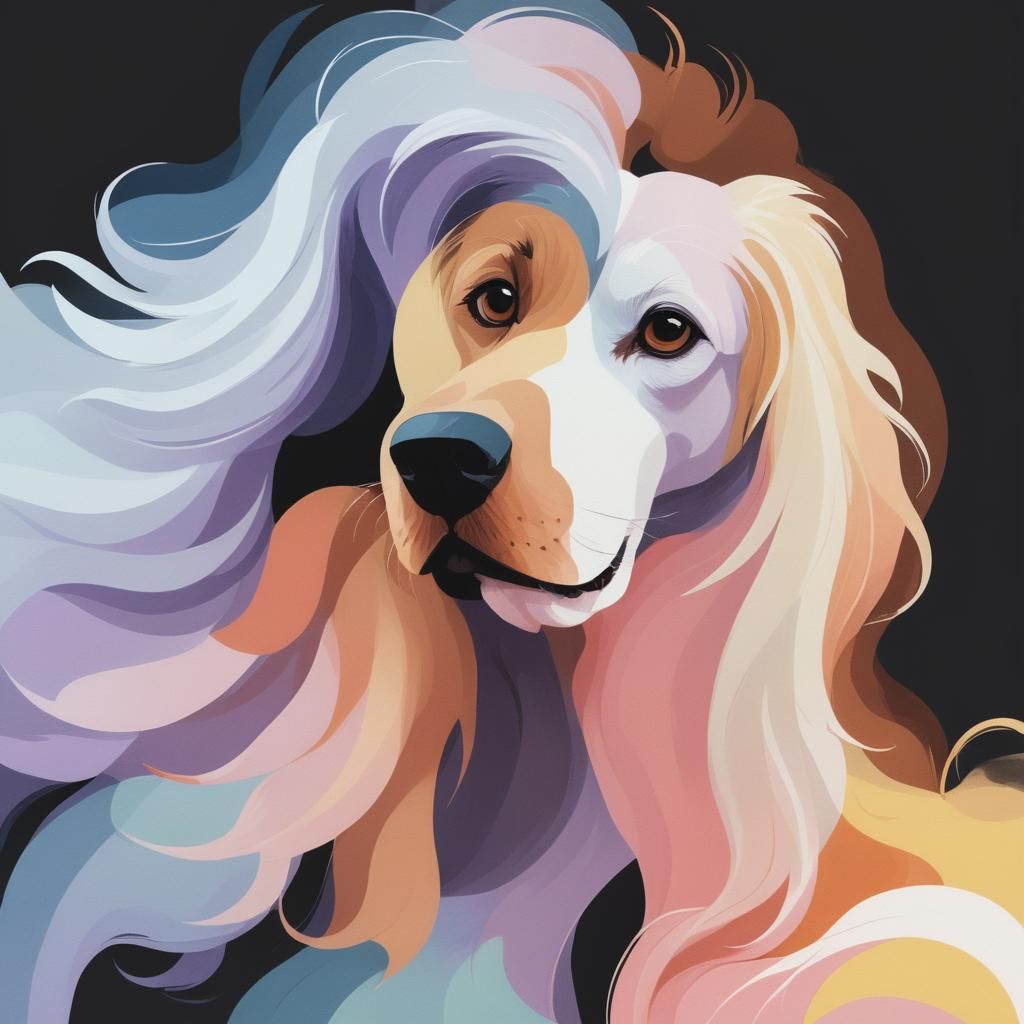 Dog Breeds Illustration in Scandinavian Minimalist Style