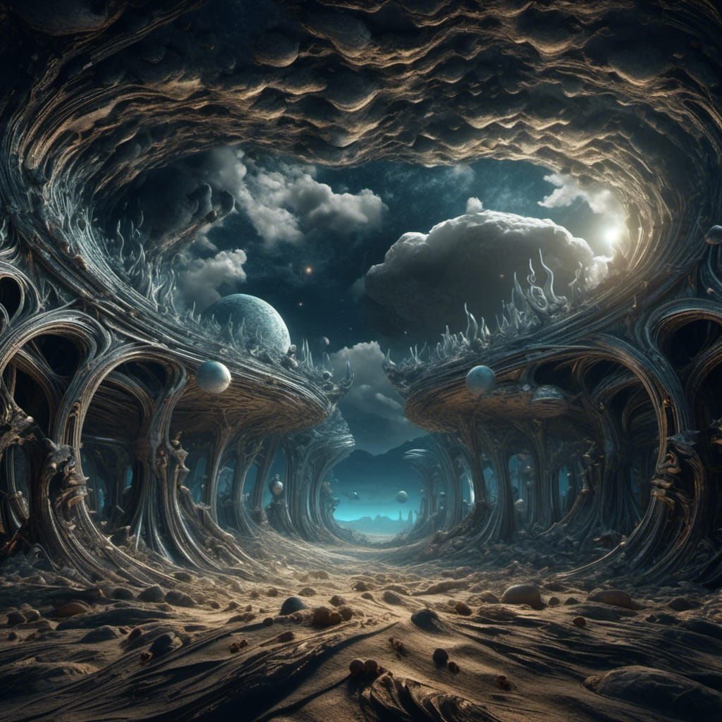Gothic Surrealism: Moon Obscured by Clouds