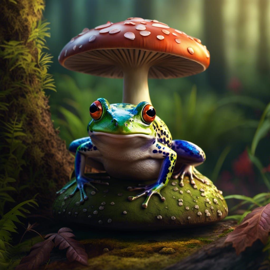 Frog-stool - Ai Generated Artwork - Nightcafe Creator