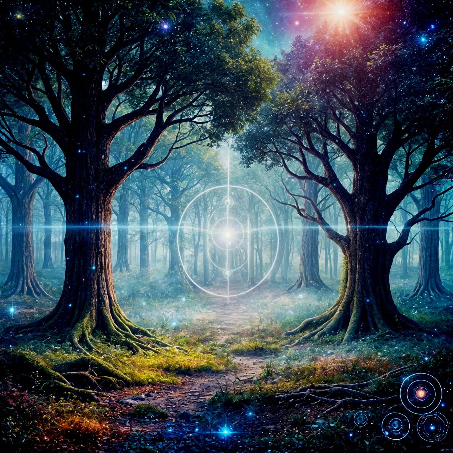 Astral Gateway to Another Realm: Cosmic Illustration