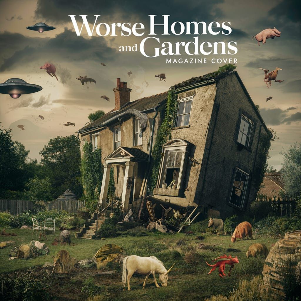 “WORSE HOMES AND GARDENS MAGAZINE COVER”  by @Wickedwanda