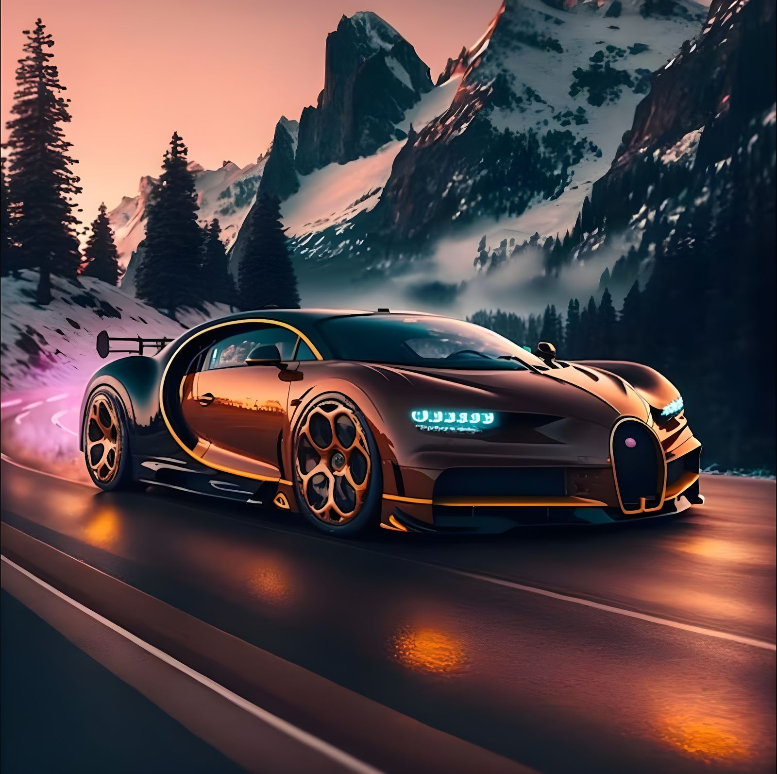Futuristic bugatti