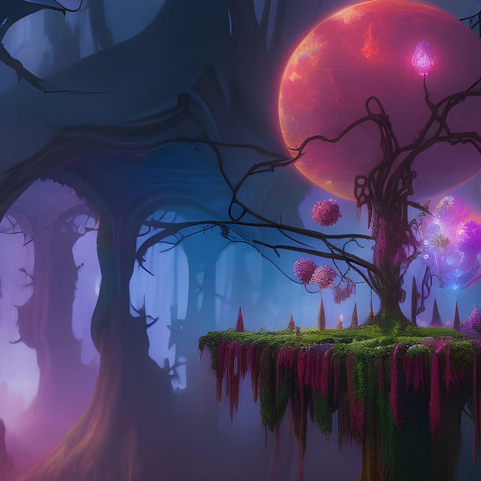 Cosmic Floral Cataclysm in Whimsical Detail