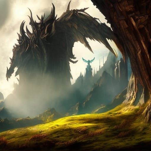 Cinematic fantasy landscape