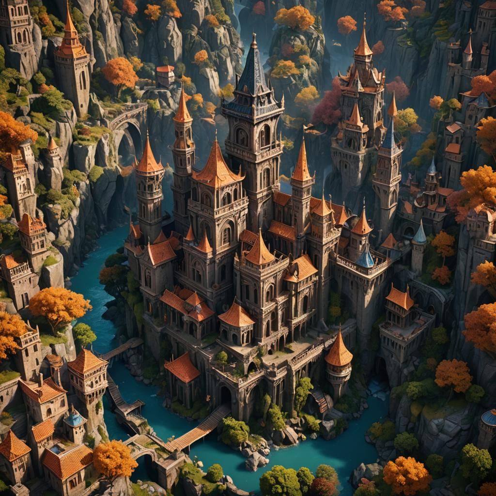 Parrot on Branch with Sky View: Detailed Matte Painting