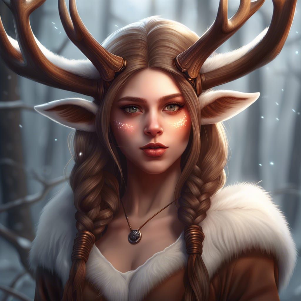 Deergirl - AI Generated Artwork - NightCafe Creator