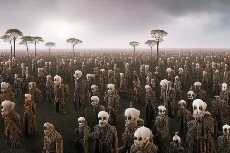 Surreal Ghost Riders in the Sky, Stopmotion Photograph