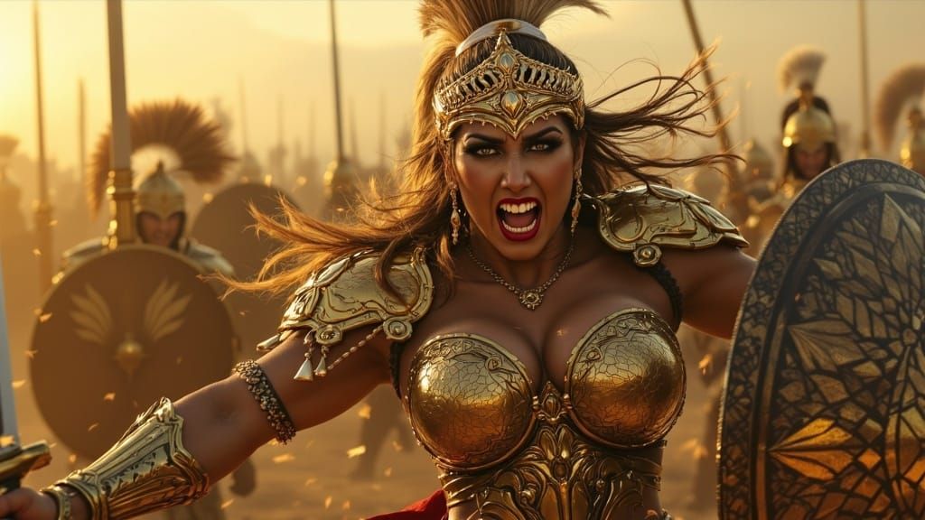 Perfect warrior lady