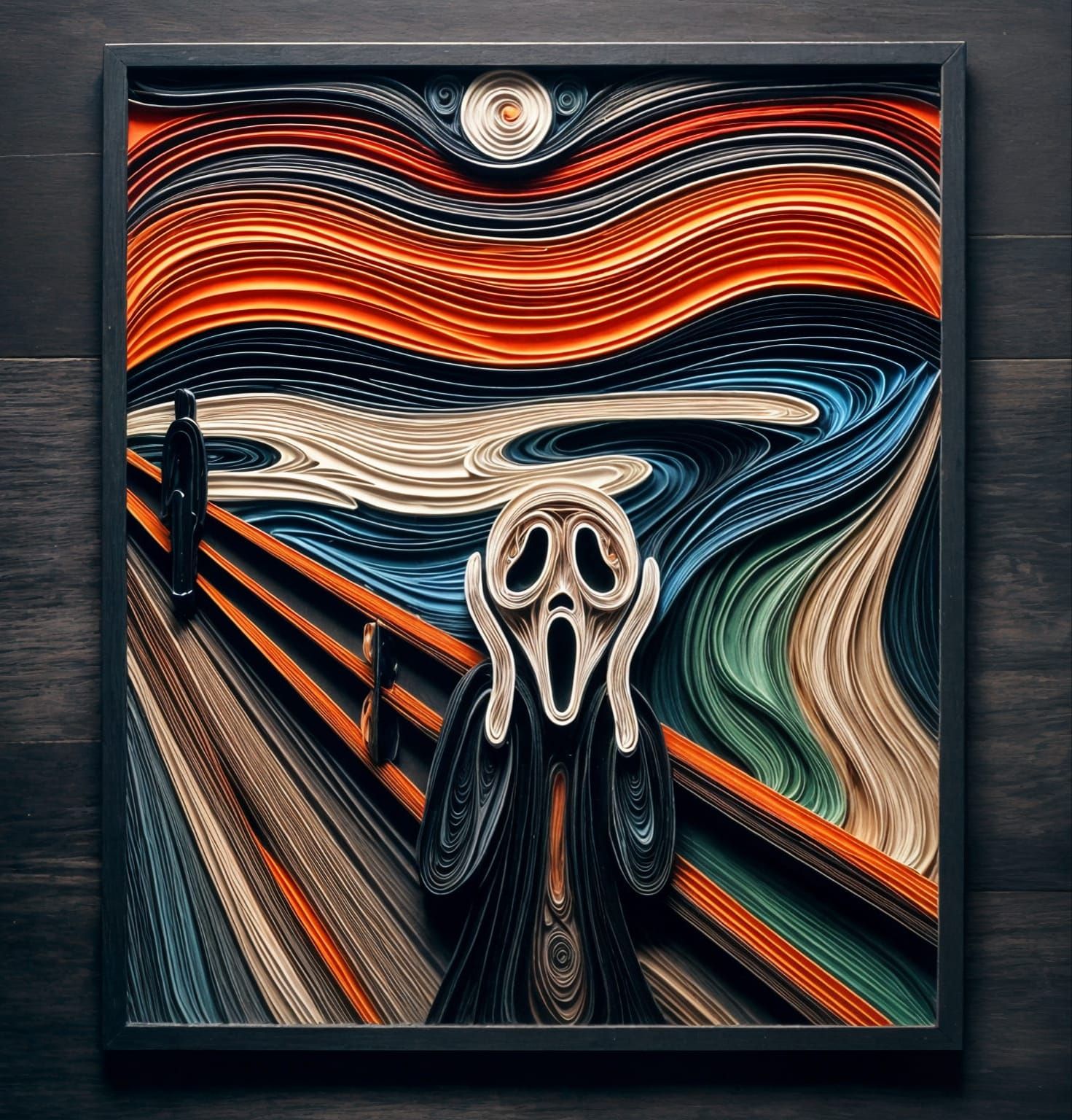 Edvard Munch's The Scream - Paper Quilled