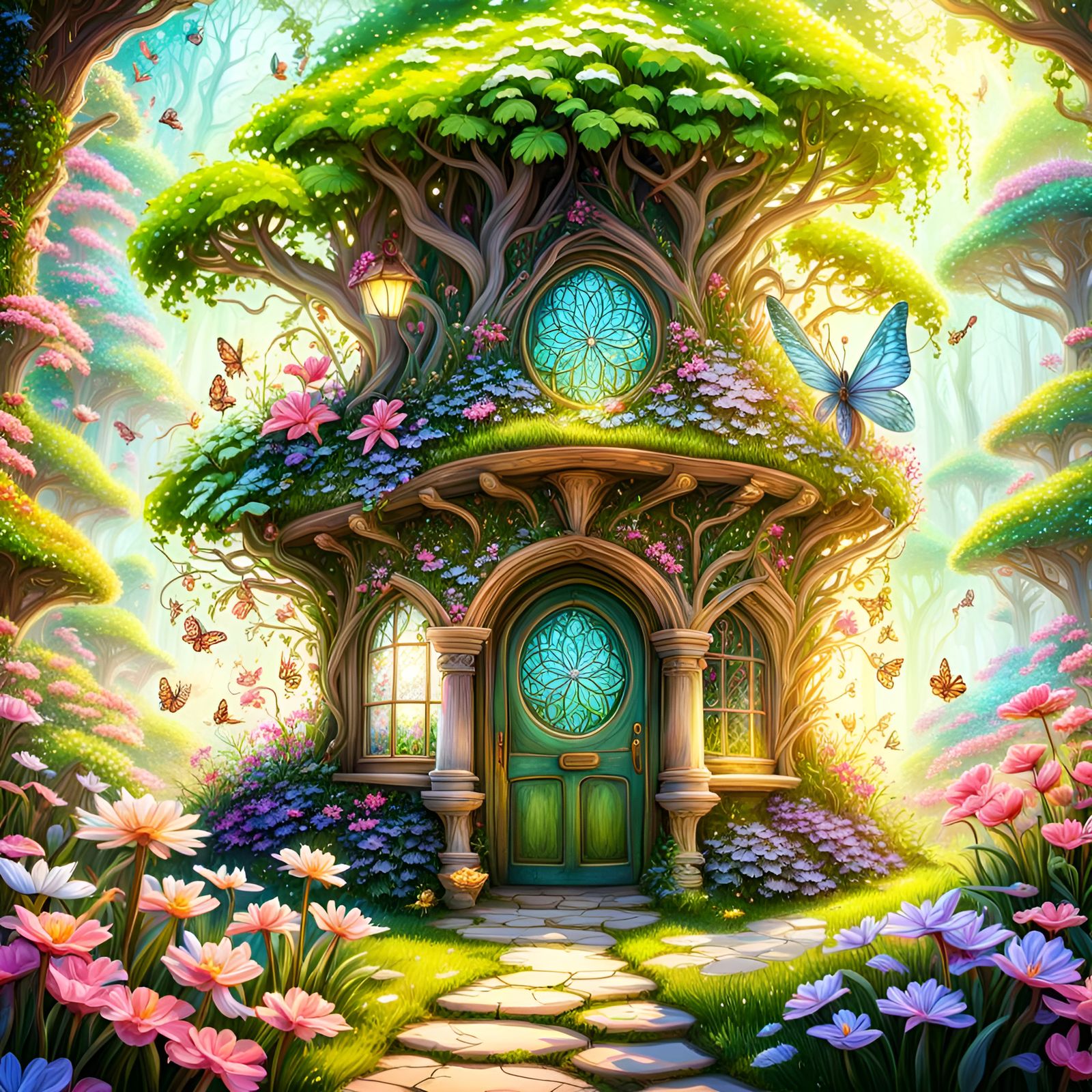 Where the Spring Fairy lives - AI Generated Artwork - NightCafe Creator