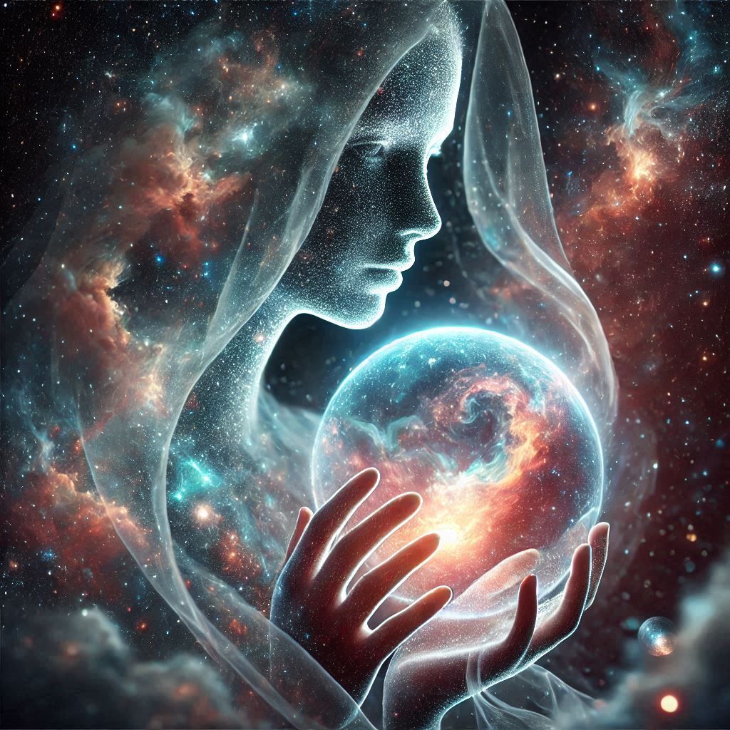 Mystical celestial woman