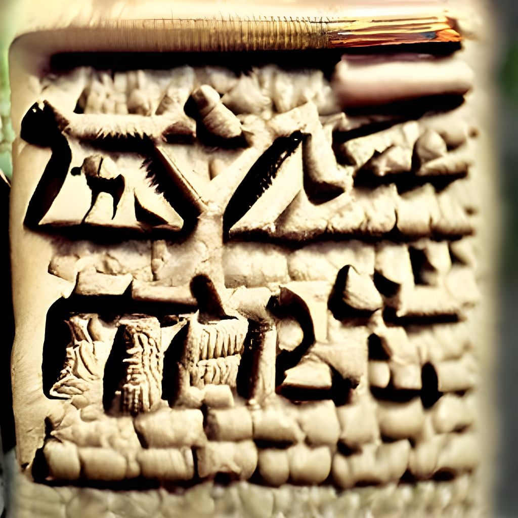 Sumerian Writing - Ai Generated Artwork - Nightcafe Creator