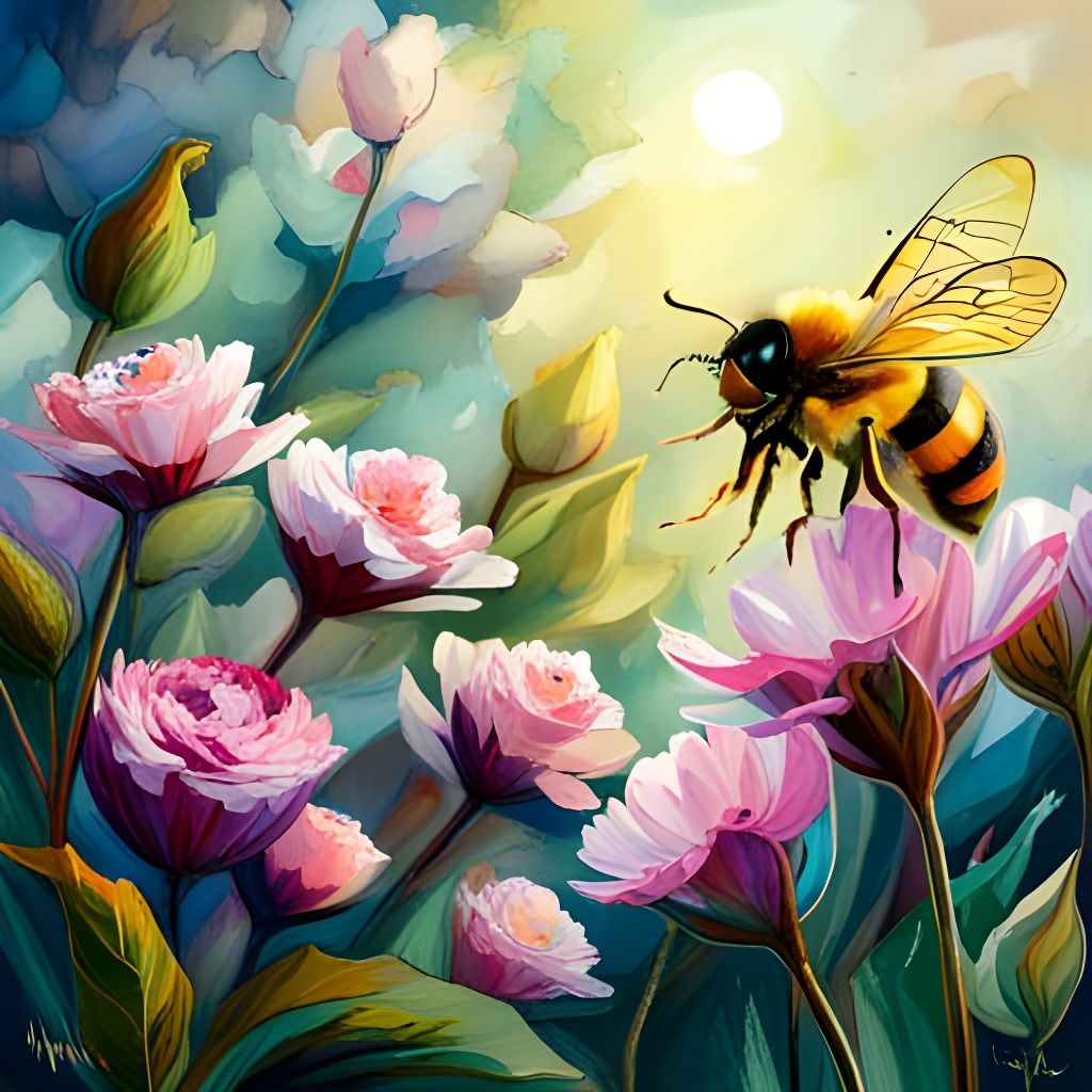 Busy Bee   by @Azureskye