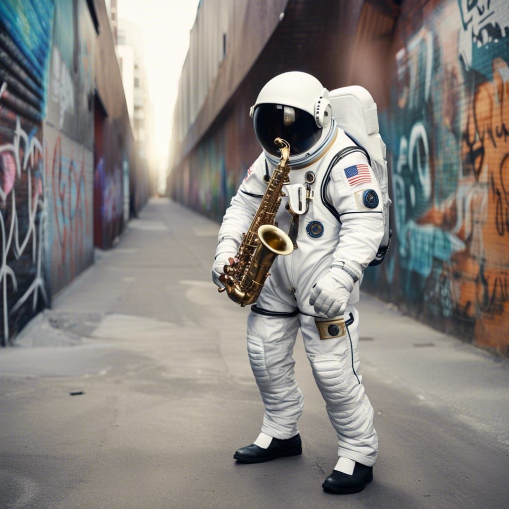 Astronaut in the hood