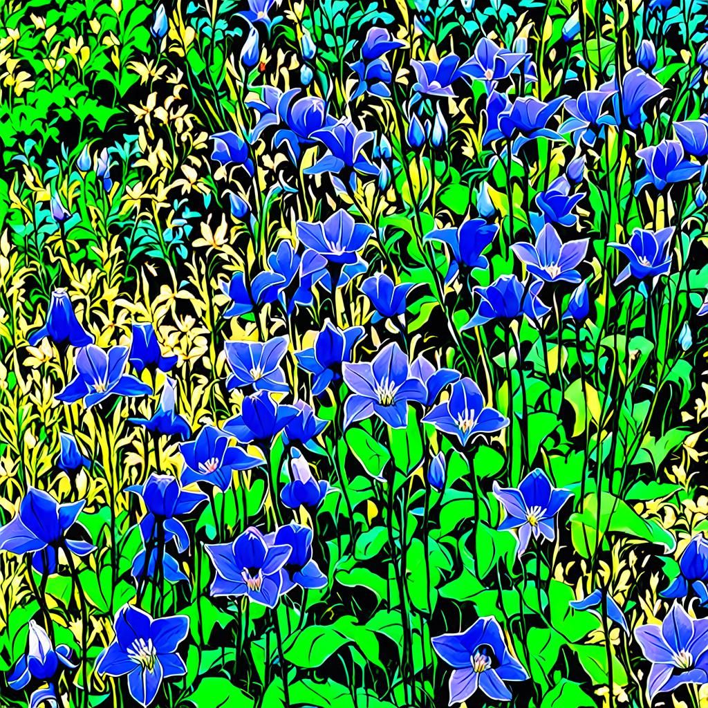 Garden of Bellflowers