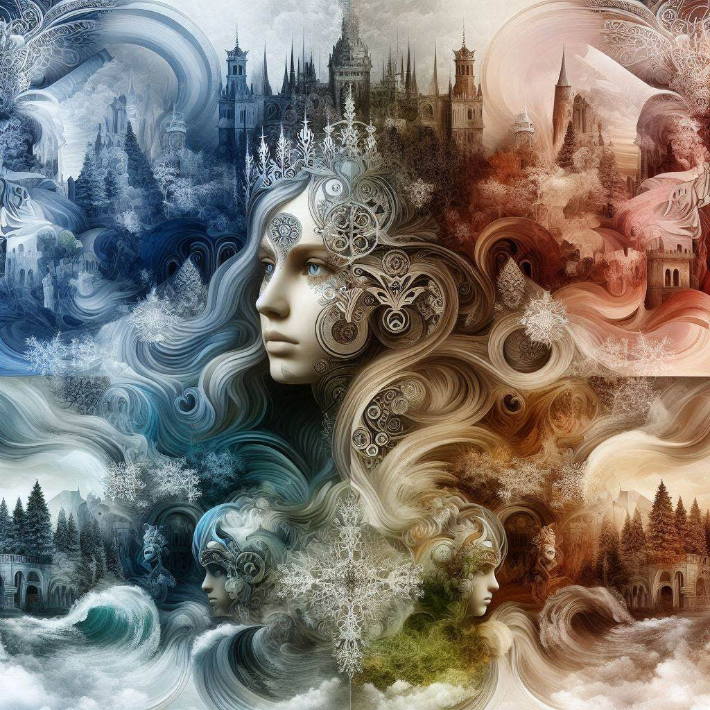 Woman between Castles and palaces