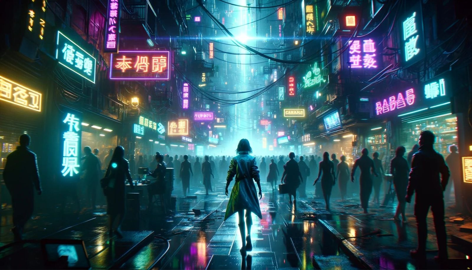 journey through a neon-lit